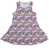 Spring Forest Purple Dress Geek Nerd animal patterns botany print Design by Julie Kitzes