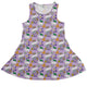 Spring Forest Purple Dress Geek Nerd animal patterns botany print Design by Julie Kitzes