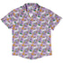 Spring Forest Purple Button Up Shirt Geek Nerd adult sizing animal patterns botany print