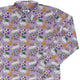 Spring forest purple Long Sleeve Button Up Shirt Geek Nerd adult sizing animal patterns botany print