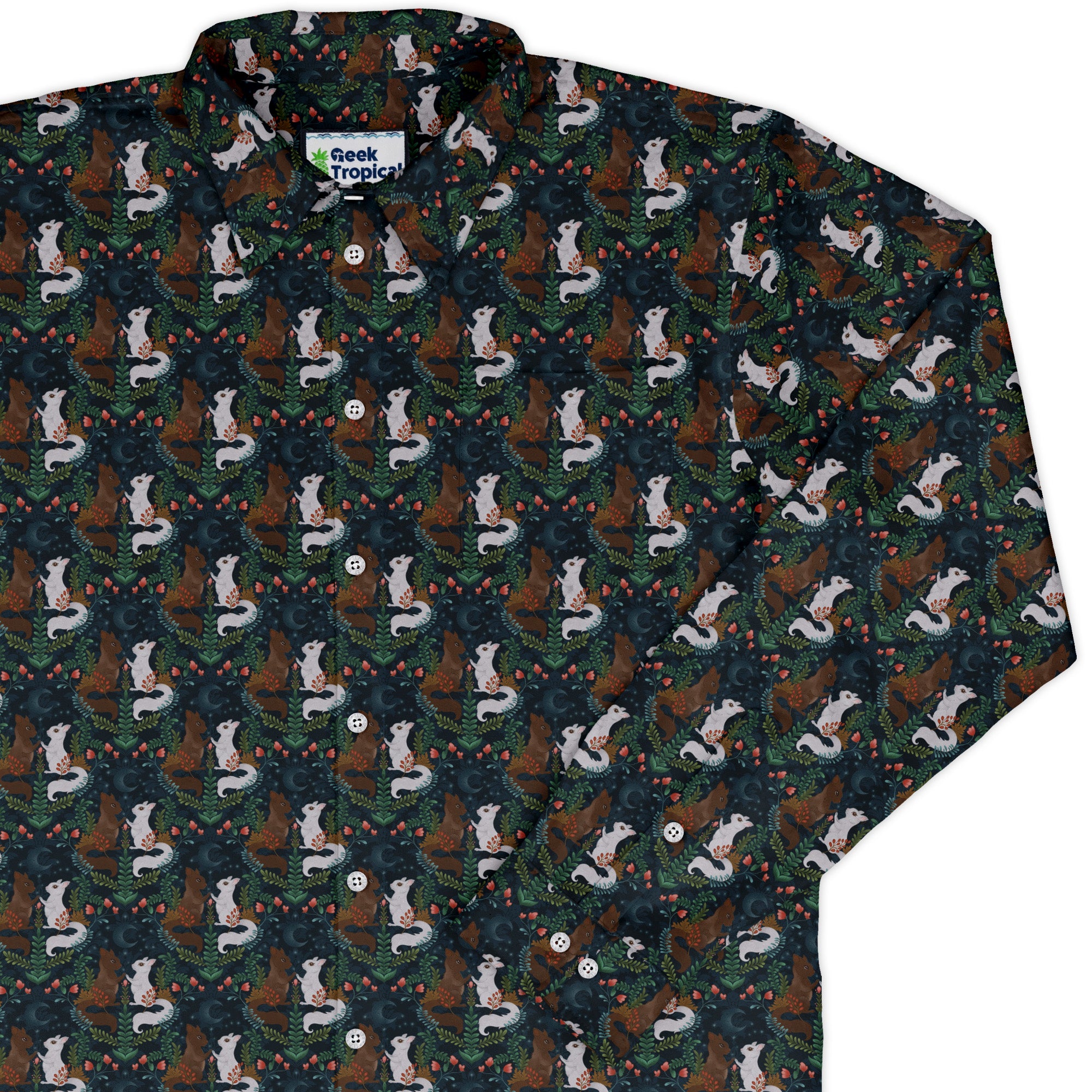 Squirrels in Love Long Sleeve Button Up Shirt cover
