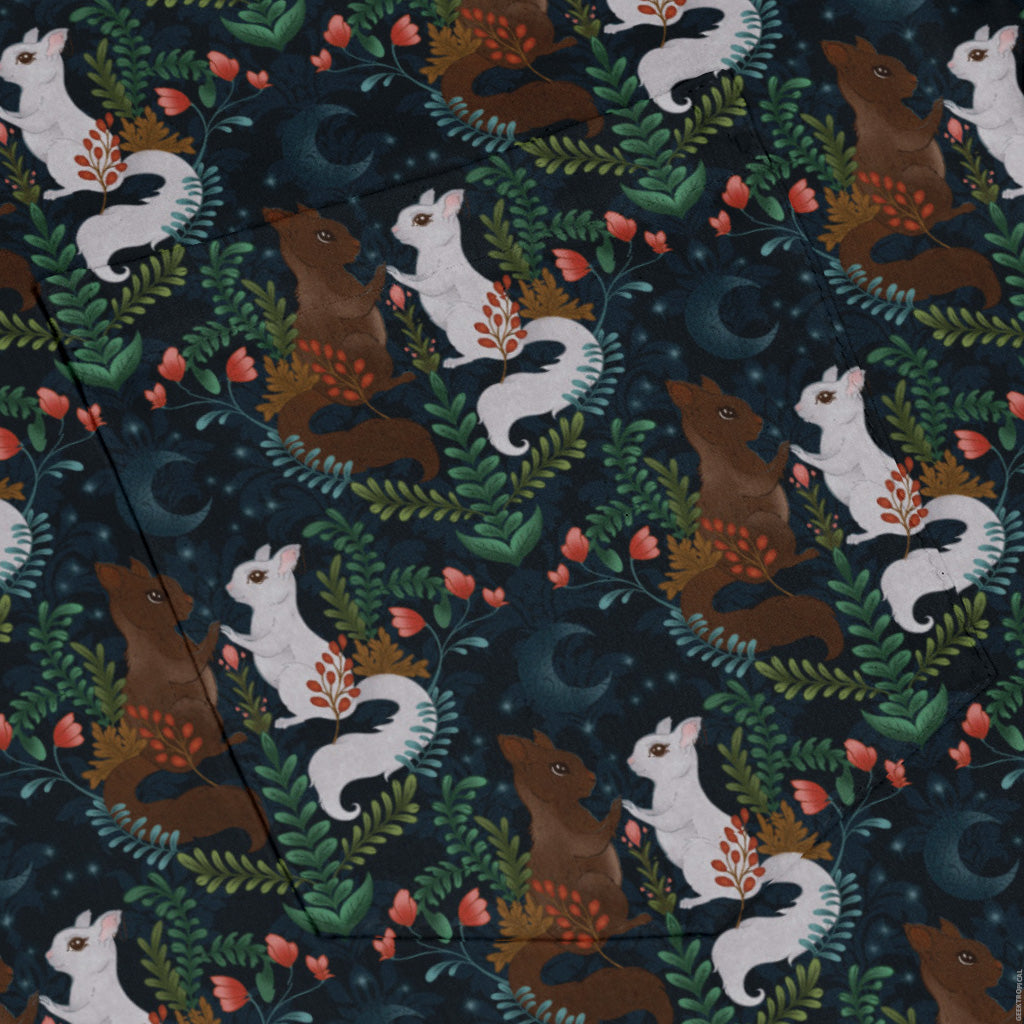 Squirrels in Love Long Sleeve Button Up Shirt pocket