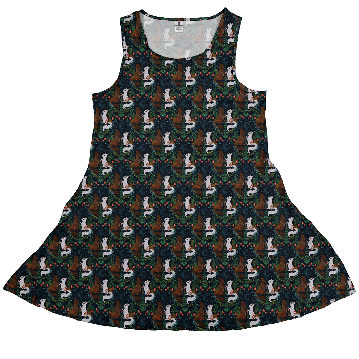 Squirrels in Love Sleeveless Dress front
