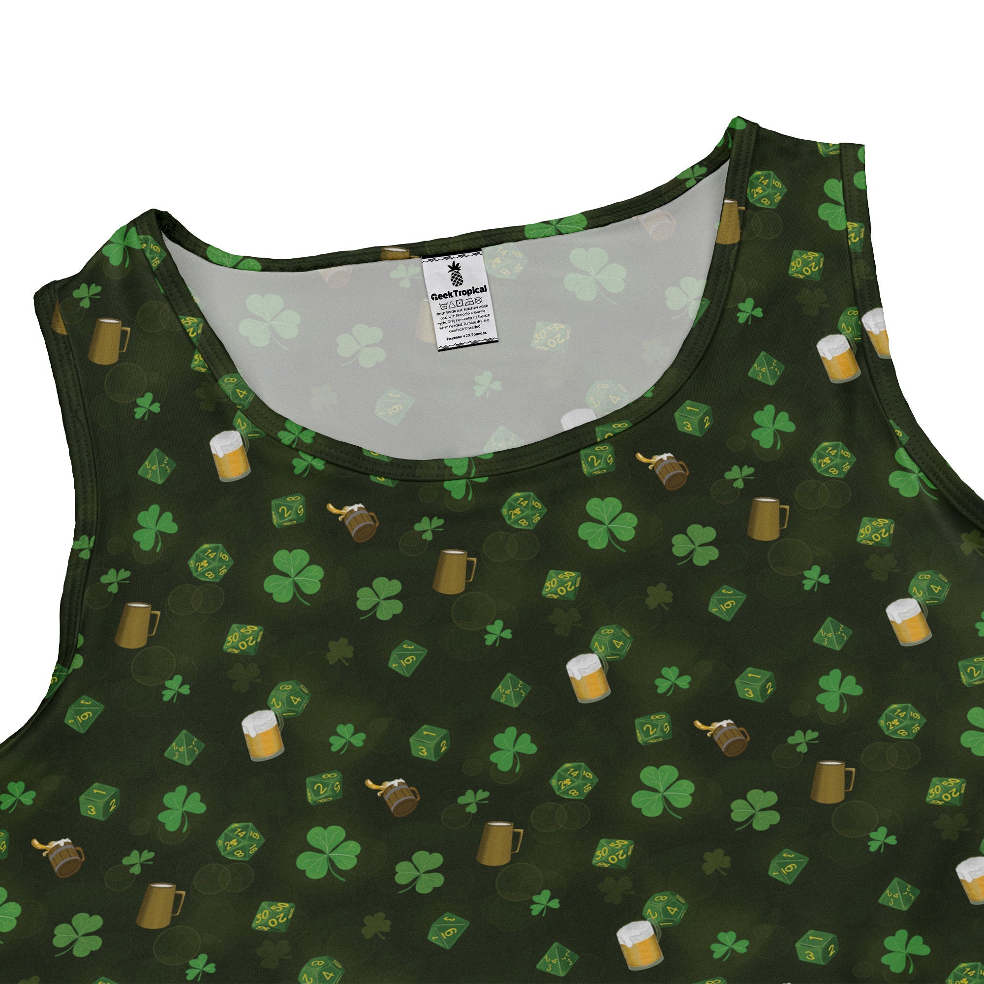 St. Patrick's Day Dnd Dice Dress Geek Nerd Designs by Nathan dnd & rpg print lx - C