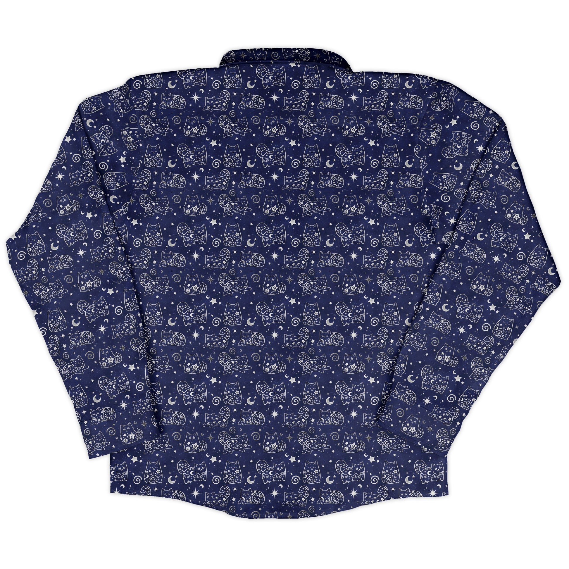 Star Cats Long Sleeve Button Up Shirt