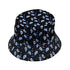 Starry Night Halloween Bucket Hat Gray Stitching
