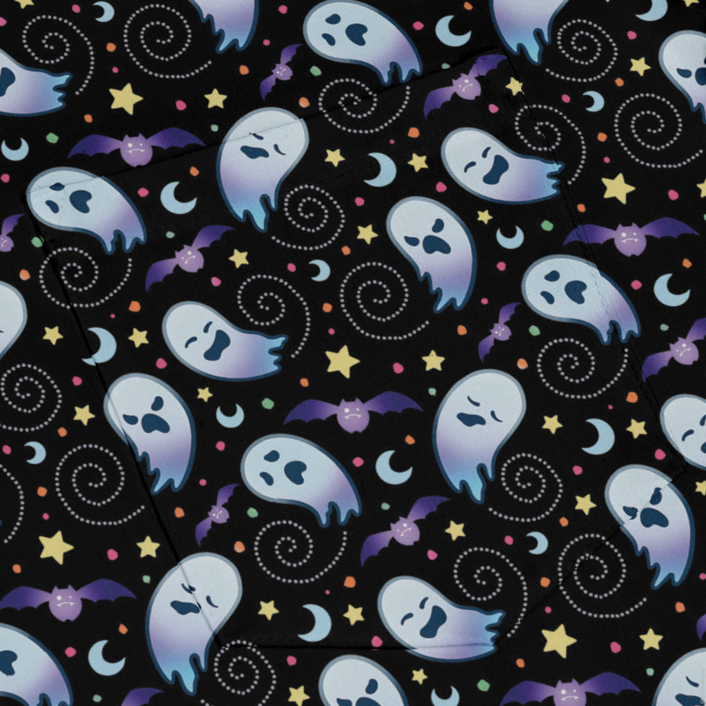 Starry Night Halloween Long Sleeve Button Up Shirt Old Long Sleeve Button Up Shirt pocket