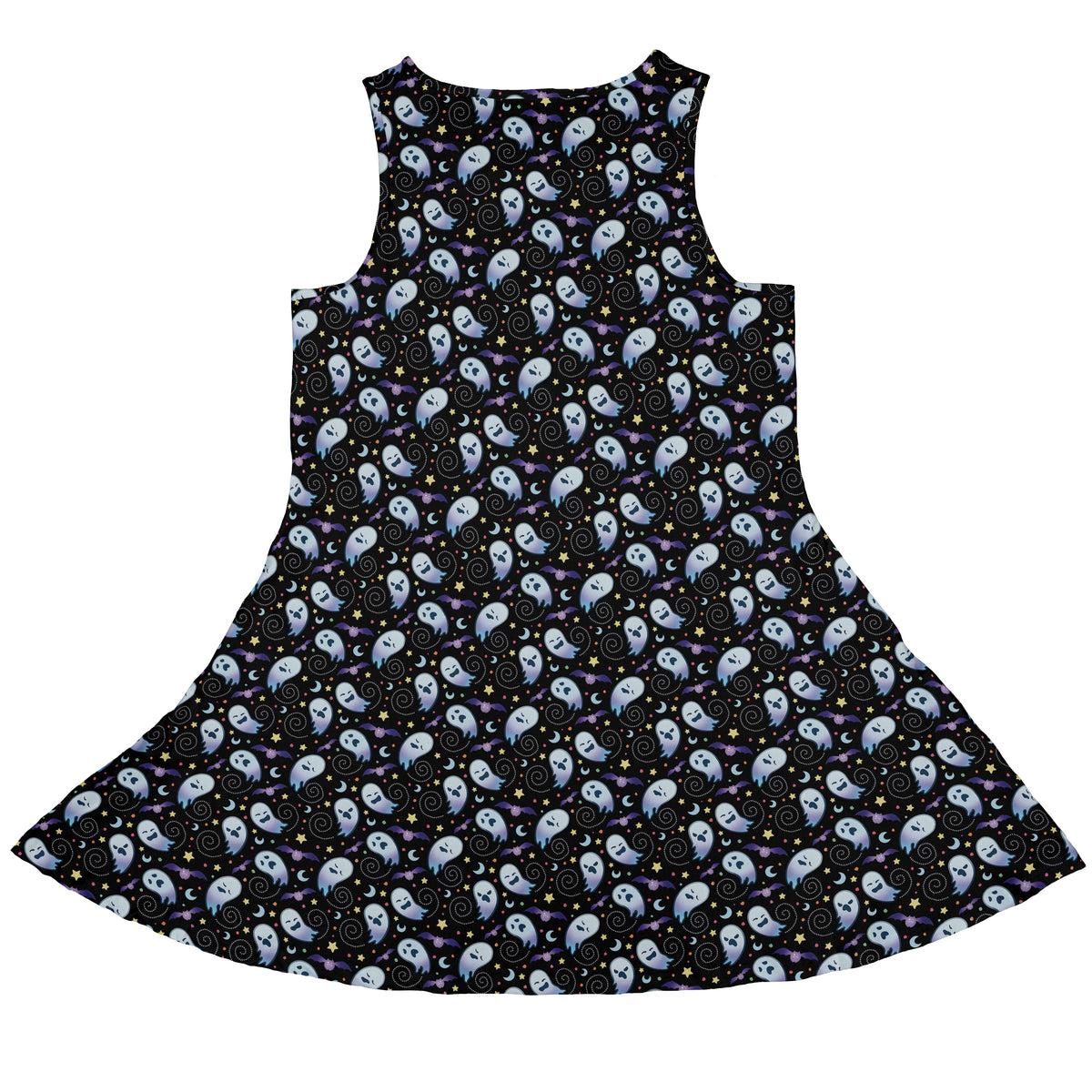 Starry Night Halloween Sleeveless Dress back