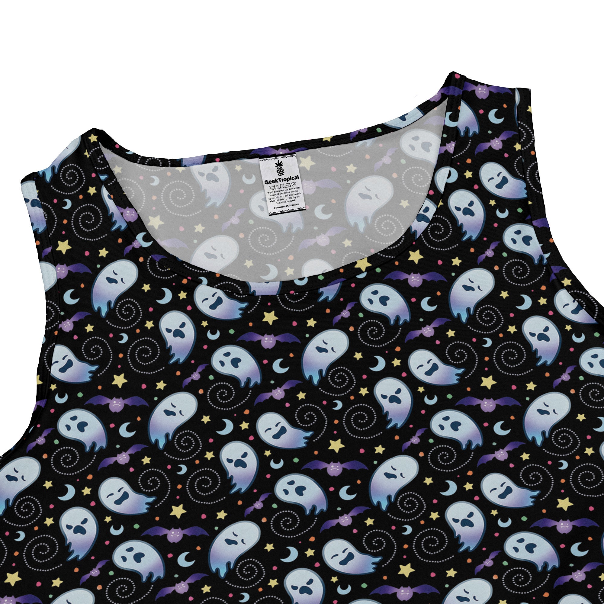 Starry Night Halloween Sleeveless Dress close front