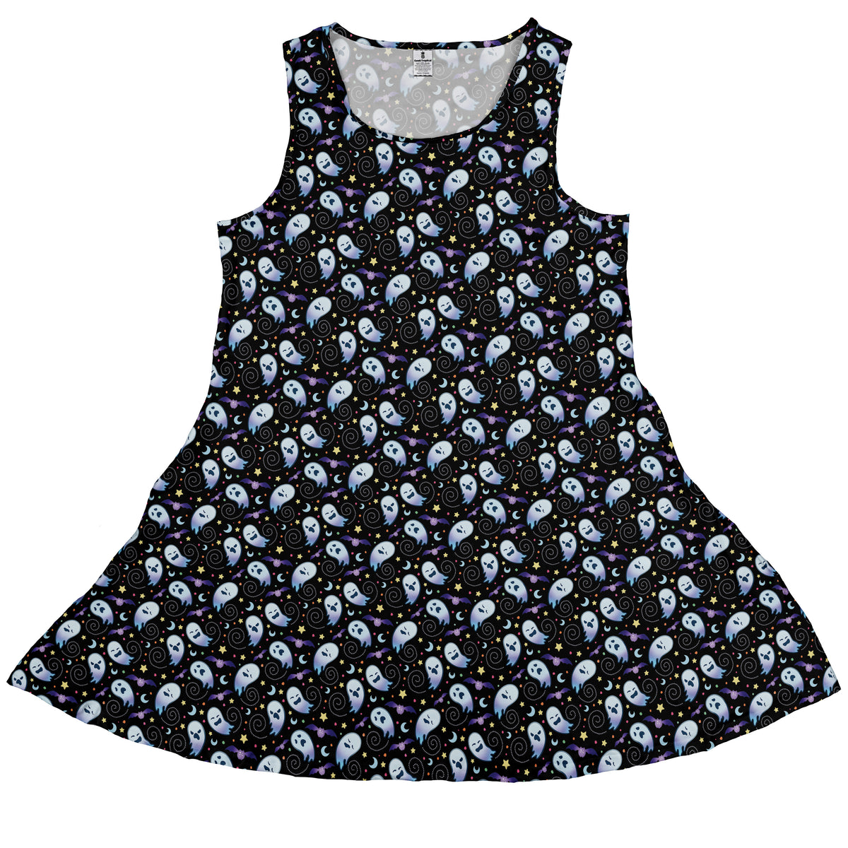 Starry Night Halloween Sleeveless Dress front
