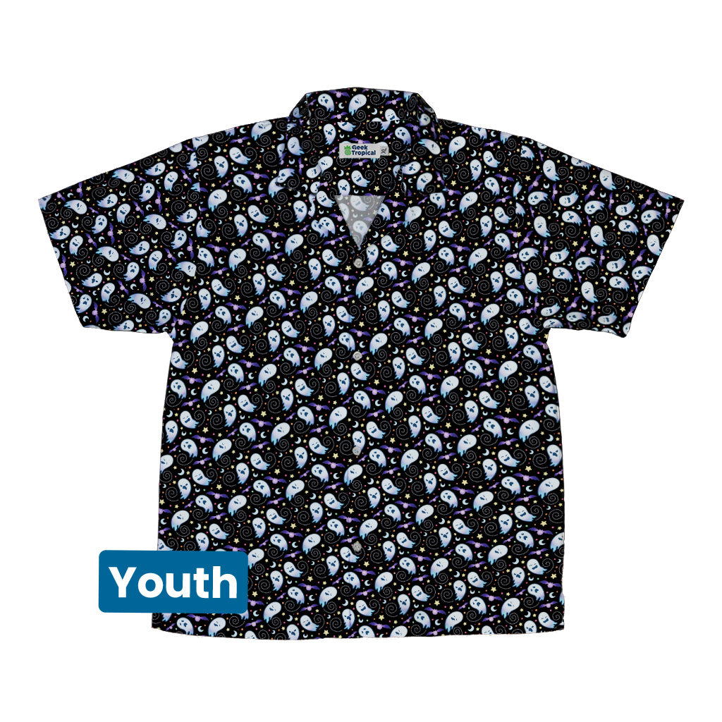 Starry Night Halloween Youth Hawaiian Shirt Front