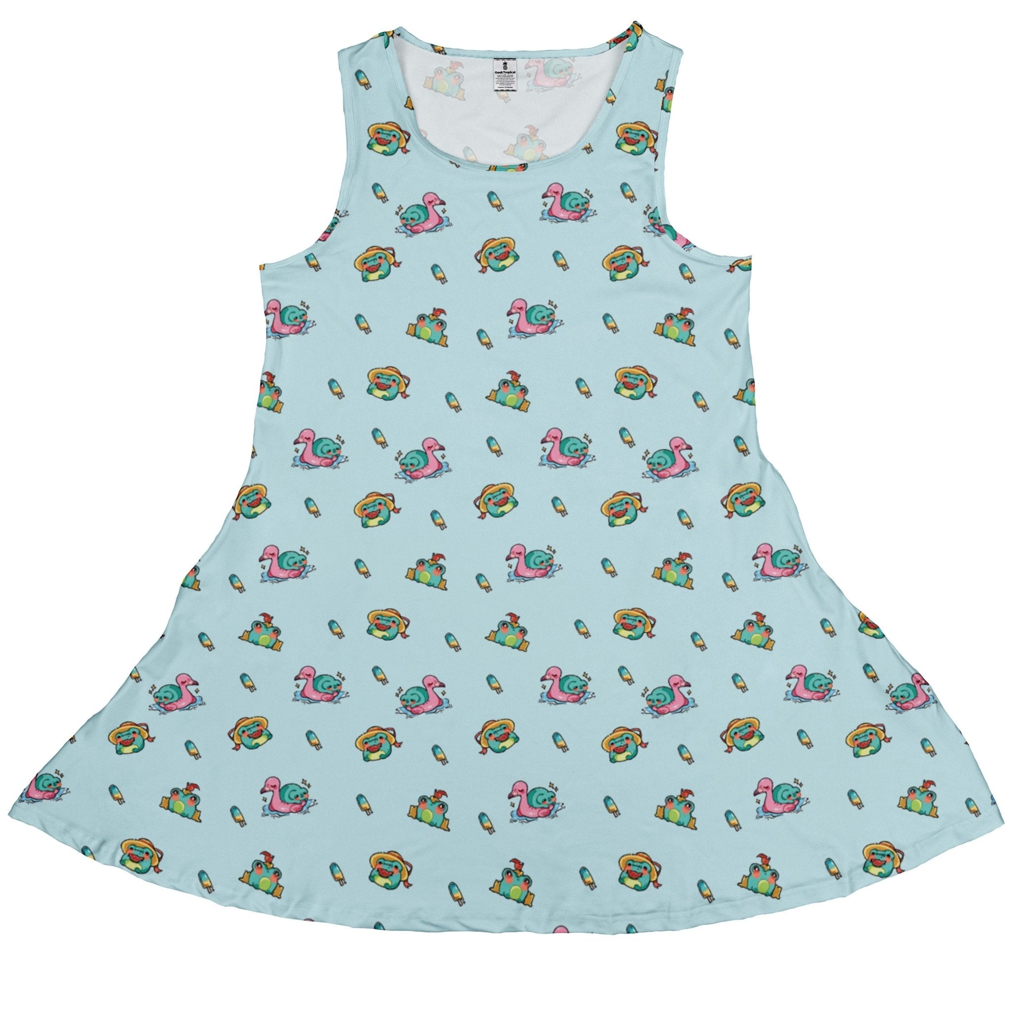 Summer Frogs Anime Dress Geek Nerd Animal Patterns Anime Design by Ardi Tong