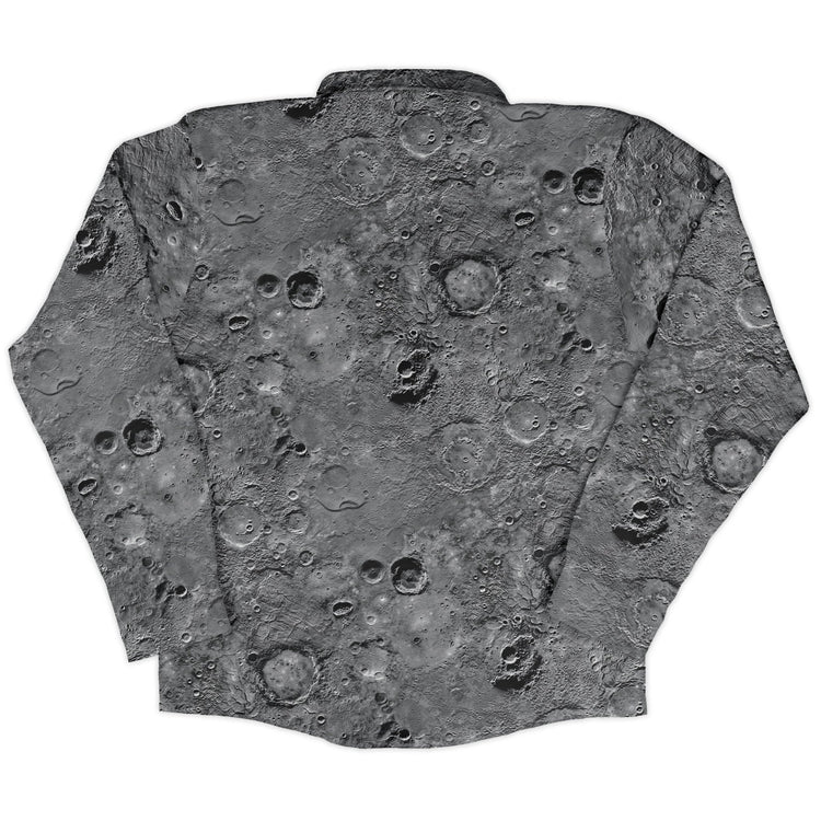 Surface of Mercury Long Sleeve Button Up Shirt Geek Nerd adult sizing Designs by Nathan FLOW DESC WRITING