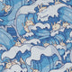Surfer Bunnies Anime Long Sleeve Button Up Shirt Geek Nerd adult sizing Animal Patterns Anime