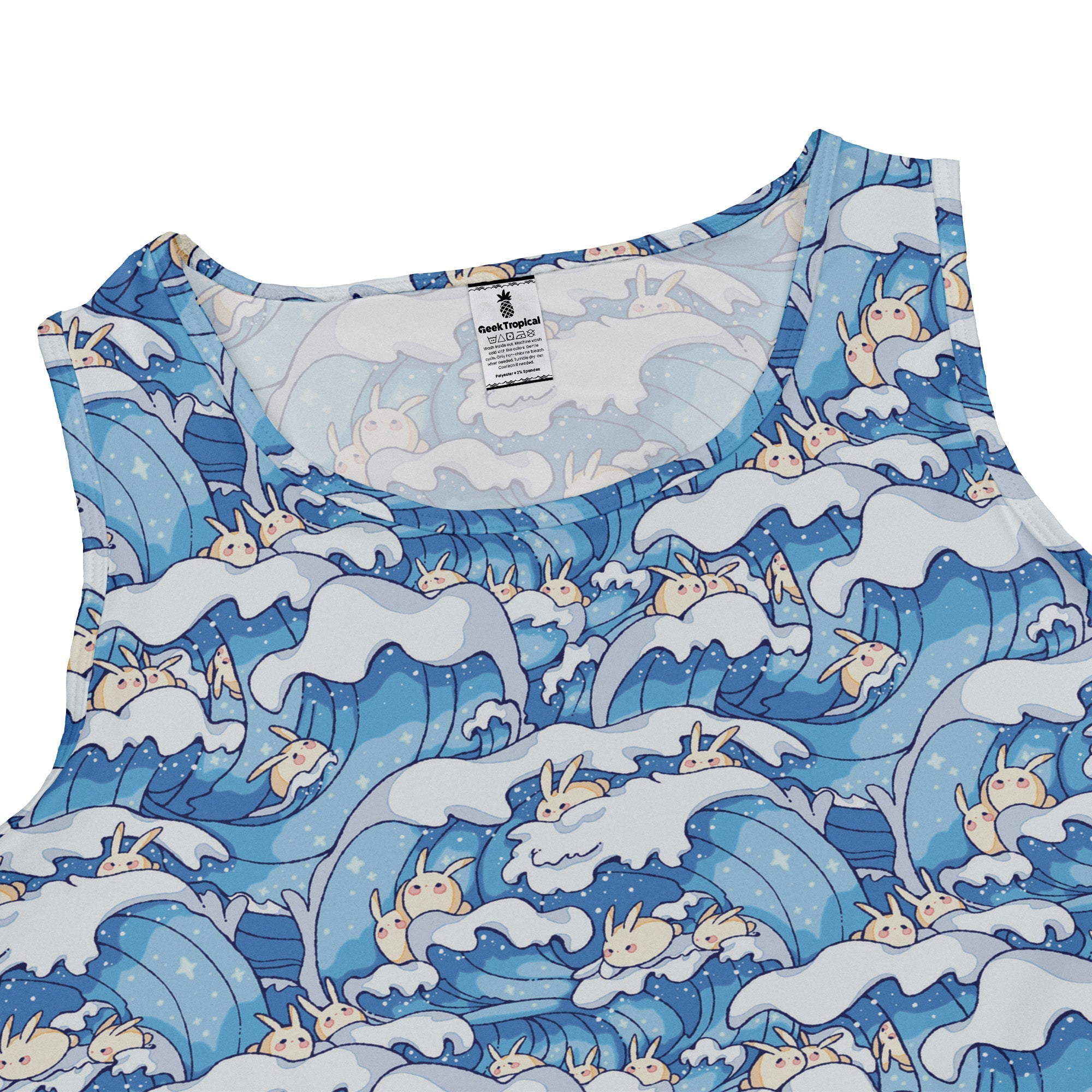 Surfer Bunnies Anime Dress Geek Nerd Animal Patterns Anime Design by Ardi Tong