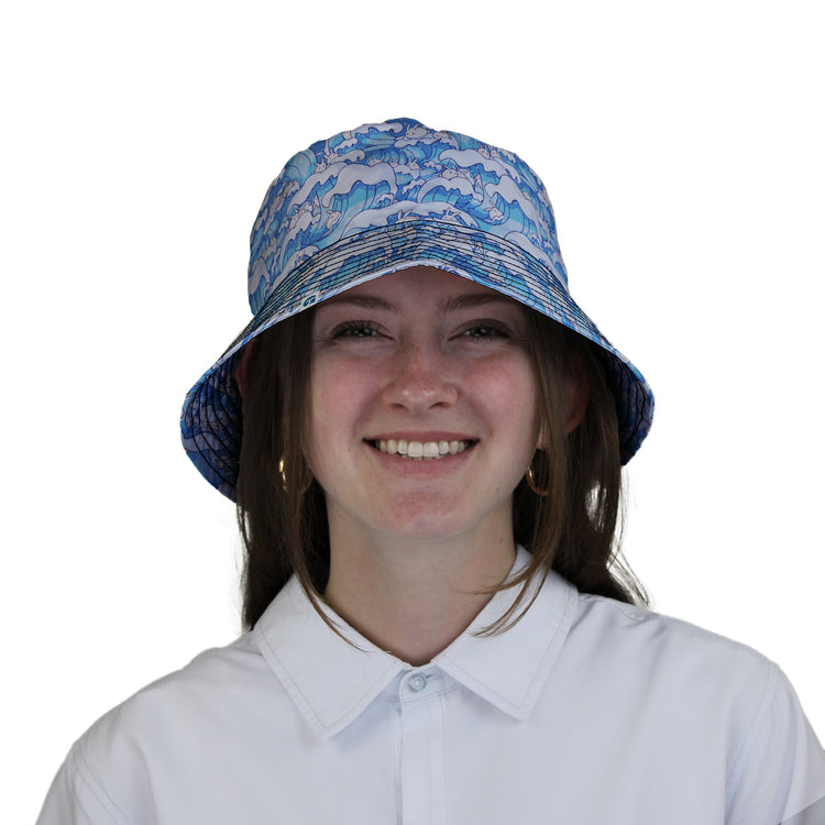 Surfer Bunnies Anime Bucket Hat - Animal Patterns - Anime - Design by Ardi Tong