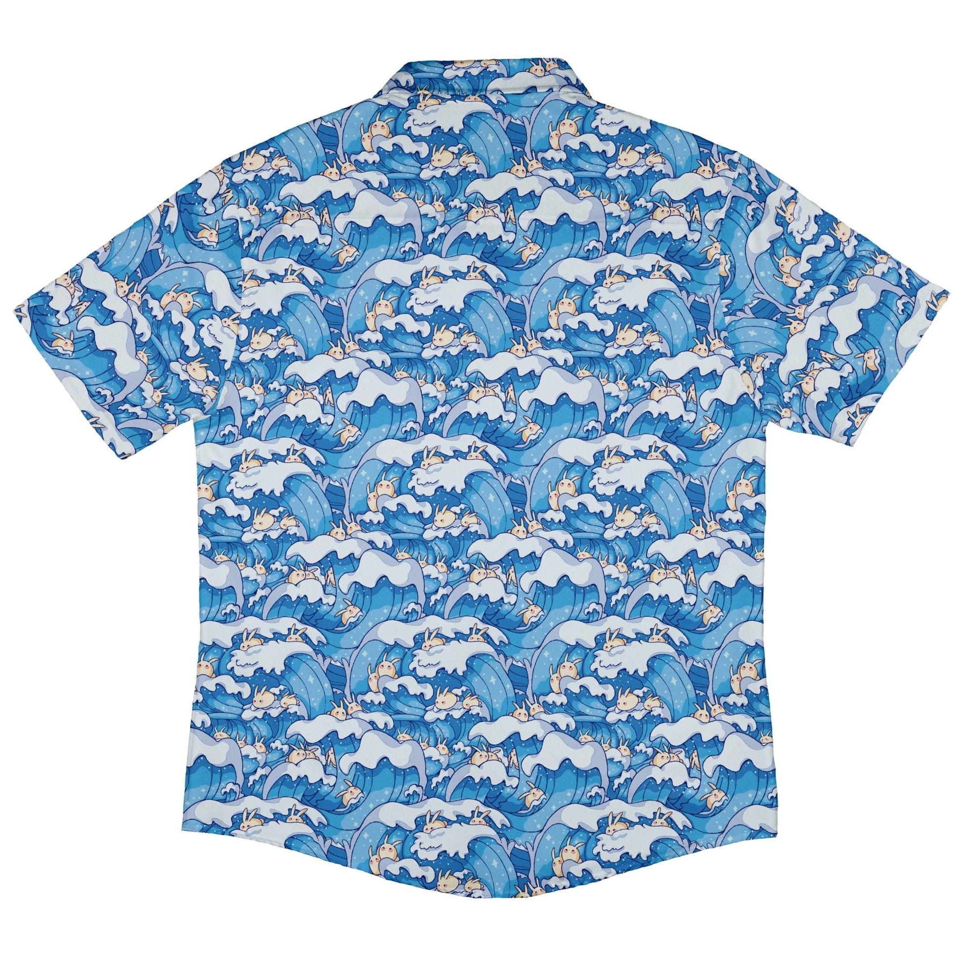 Surfer Bunnies Anime Button Up Shirt - adult sizing - Animal Patterns - Anime