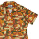 Sushi Eating Bear Anime Curvy Button Up Shirt Geek Nerd Animal Patterns Anime Design by Tobe Fonseca