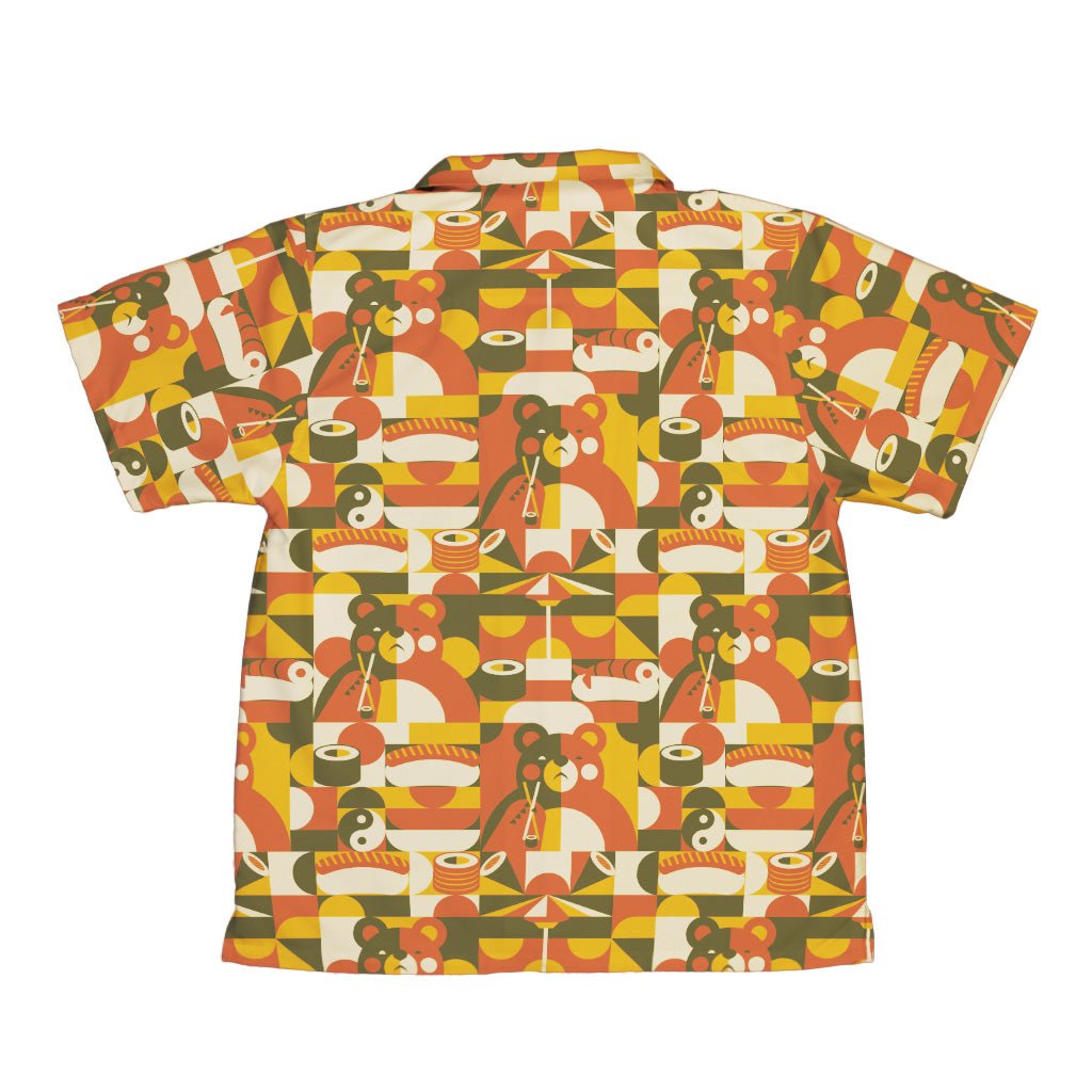 Sushi Eating Bear Anime Youth Hawaiian Shirt - Animal Patterns - Anime - Design by Tobe Fonseca