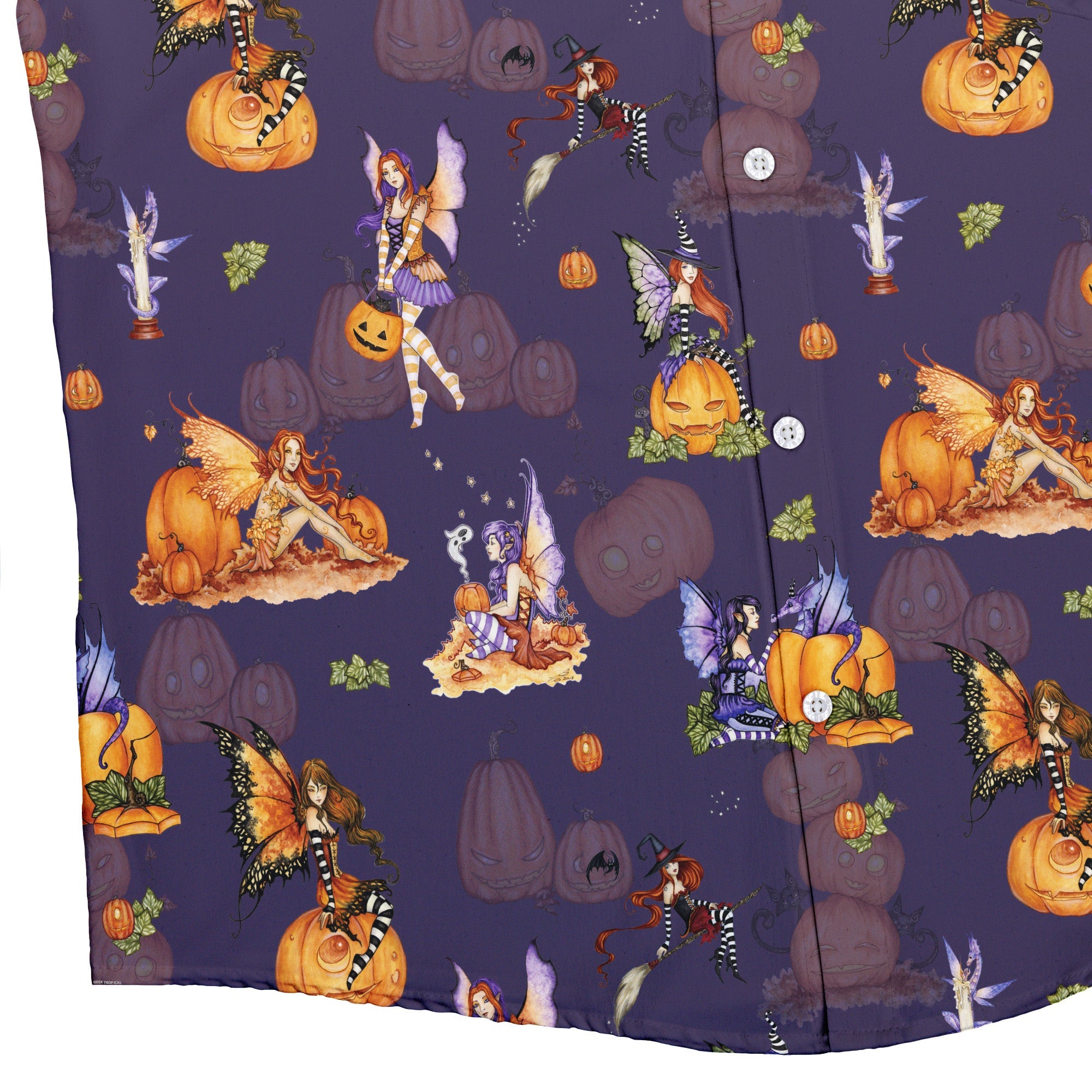 Sweet Fairy Halloween Button Up Shirt Geek Nerd adult sizing halloween q4