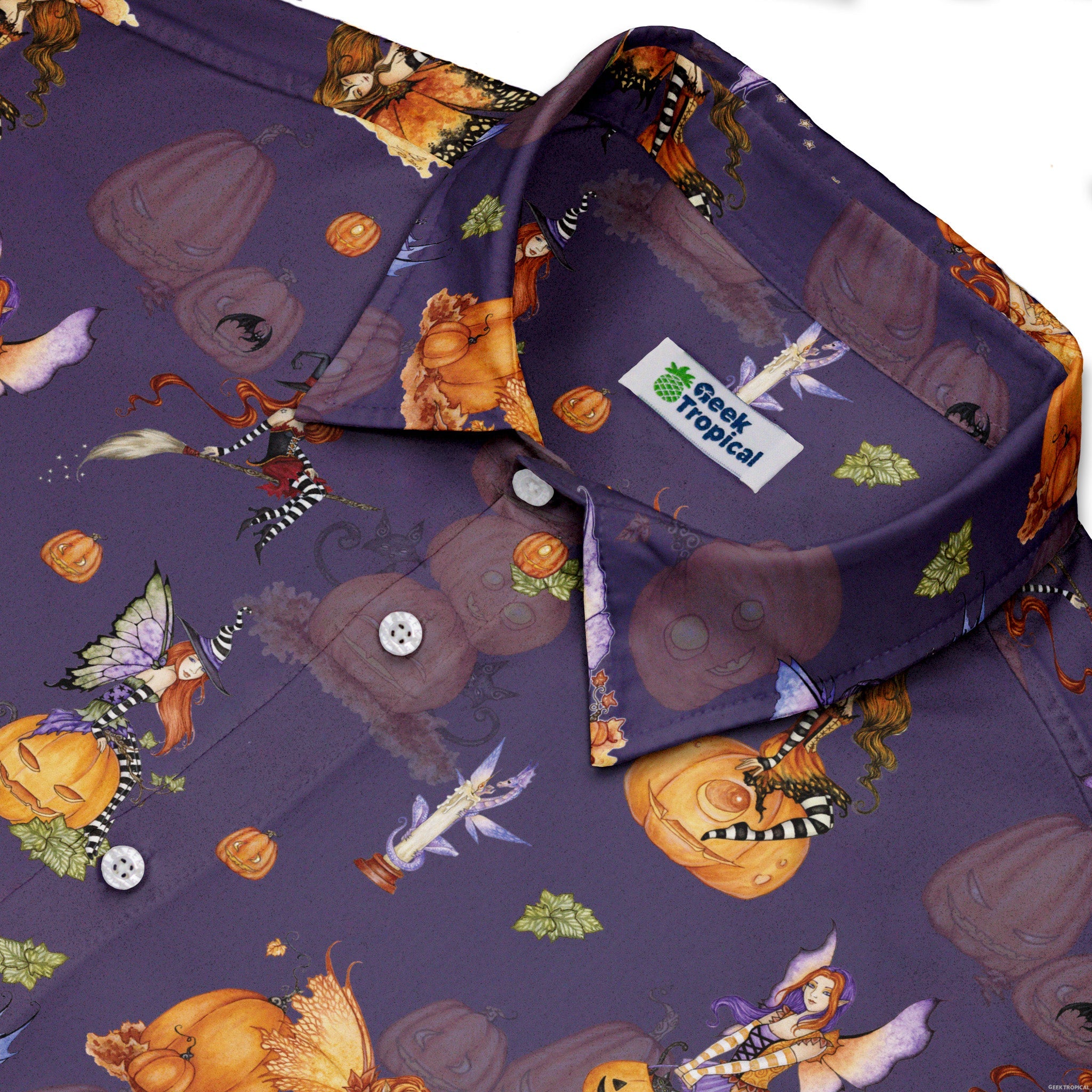 Sweet Fairy Halloween Button Up Shirt Geek Nerd adult sizing halloween q4