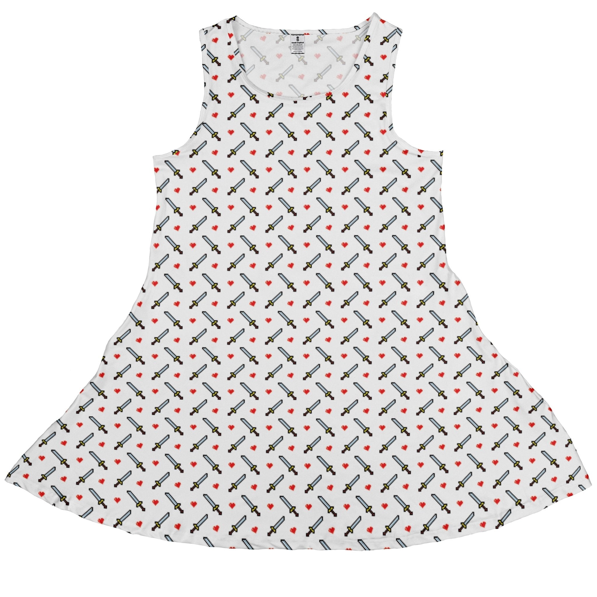 Sword And Hearts Video Game Dress Geek Nerd Design by Heather Davenport lx - C Simple Patterns