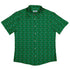 Sword and Hearts Video Game Green Button Up Shirt - adult sizing - Design by Heather Davenport - video game arcade print