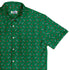 Sword and Hearts Video Game Green Button Up Shirt - adult sizing - Design by Heather Davenport - video game arcade print
