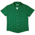 Sword and Hearts Video Game Green Button Up Shirt - adult sizing - Design by Heather Davenport - video game arcade print