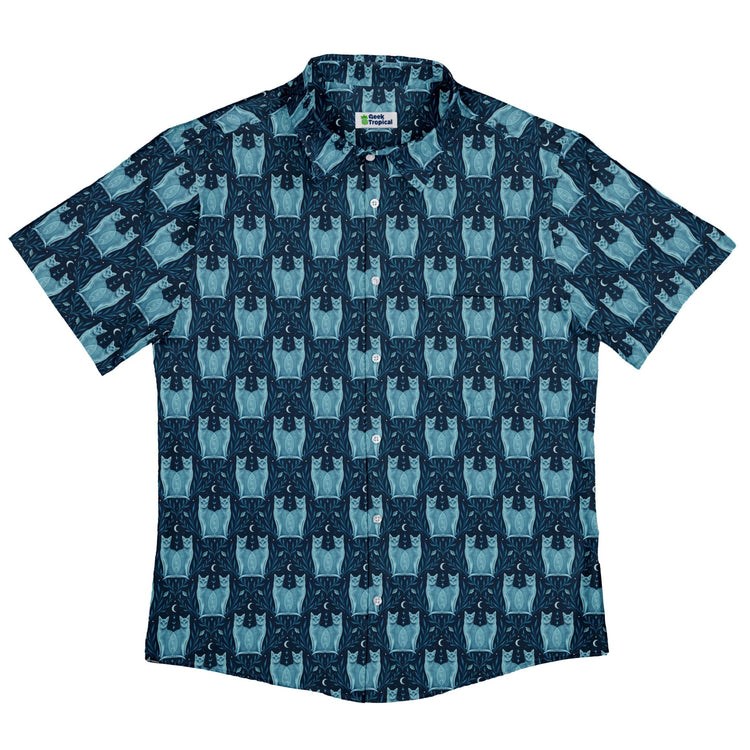 Symmetrical Cats Button Up Shirt Geek Nerd 0925 adult sizing All Adult Button Up Shirts