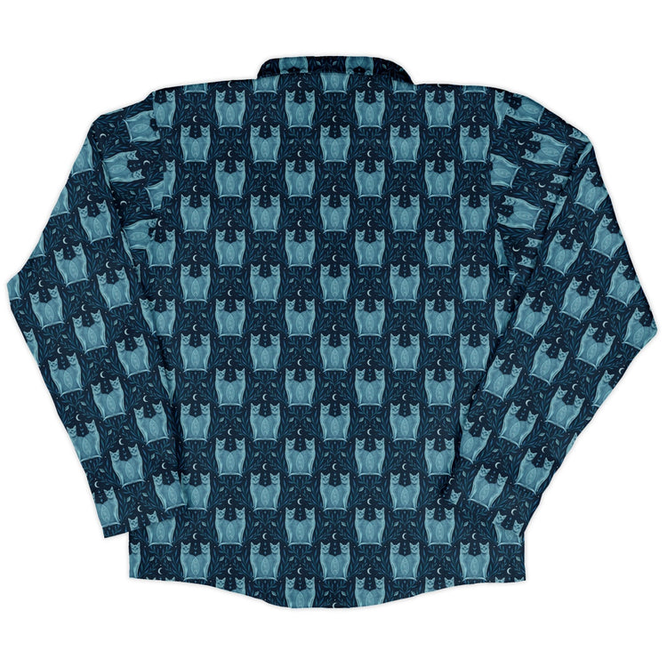 Symmetrical Cats Long Sleeve Button Up Shirt Geek Nerd 0925 adult sizing All Adult Button Up Shirts