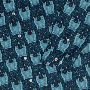 Symmetrical Cats Long Sleeve Button Up Shirt Geek Nerd 0925 adult sizing All Adult Button Up Shirts