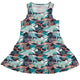 T - Rex Bones Footprints Green Dinosaur Dress Geek Nerd dinosaur print lx - C Maximalist Patterns