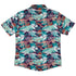 Ready-to-Ship T-Rex Bones Footprints Green Dinosaur Button Up Shirt - adult sizing - dinosaur print - Maximalist Patterns