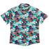 Ready-to-Ship T-Rex Bones Footprints Green Dinosaur Button Up Shirt - adult sizing - dinosaur print - Maximalist Patterns