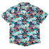 T-Rex Bones Footprints Green Dinosaur Button Up Shirt - adult sizing - dinosaur print - Maximalist Patterns