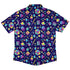 Tabletop RPG Weapons Items Purple Blue Dnd Button Up Shirt - adult sizing - dnd & rpg print - Maximalist Patterns