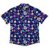 Tabletop RPG Weapons Items Purple Blue Dnd Button Up Shirt - adult sizing - dnd & rpg print - Maximalist Patterns
