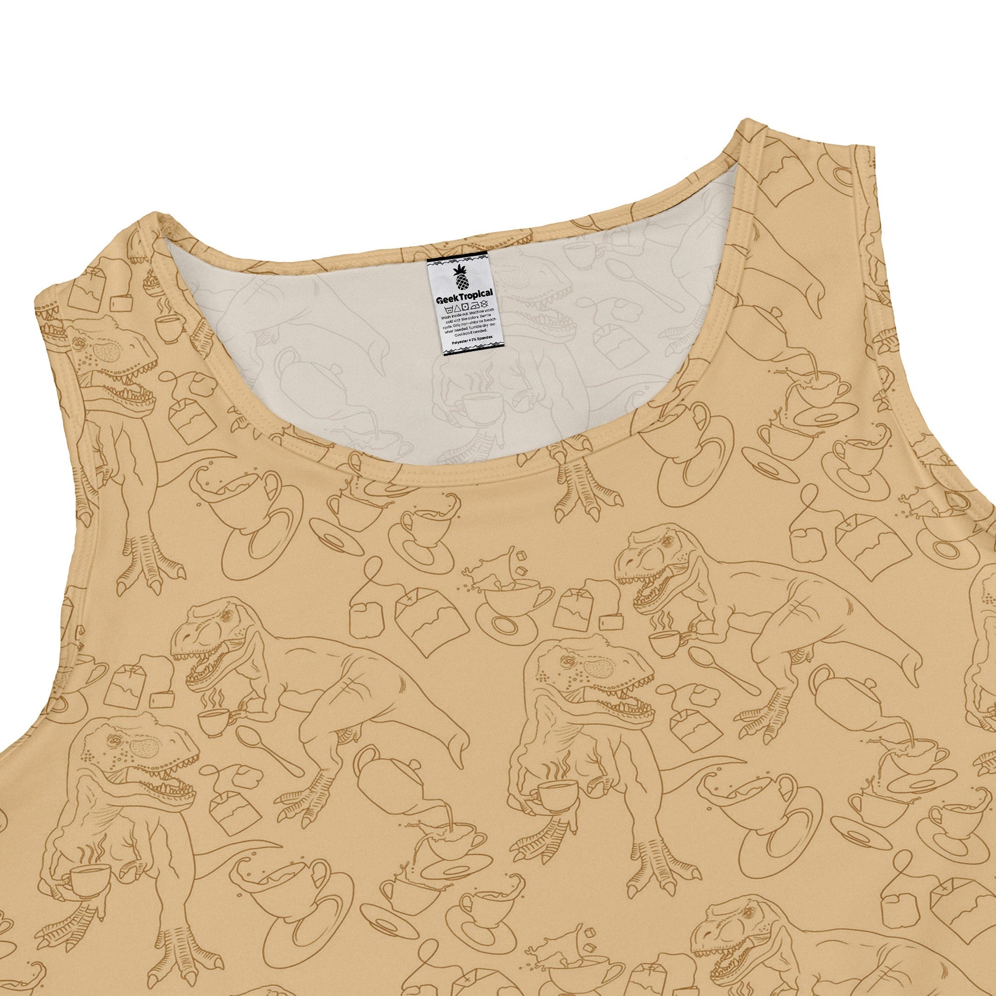 Tea Rex Dress Geek Nerd Design by Julie Kitzes dinosaur print funny prints