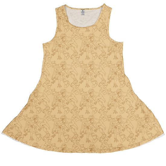 Tea Rex Dress Geek Nerd Design by Julie Kitzes dinosaur print funny prints