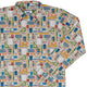 Teacher Student Supplies Long Sleeve Button Up Shirt Geek Nerd adult sizing Design by Zirkus Design FLOW DESC WRITING