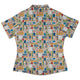 Teacher Student Supplies Curvy Button Up Shirt Geek Nerd Design by Zirkus Design mathematics print q225