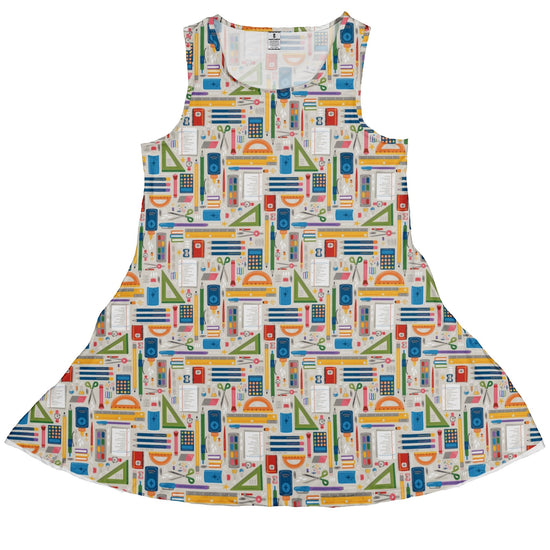 Teacher Student Supplies Dress Geek Nerd Design by Zirkus Design lx - C mathematics print