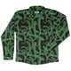 Tentacles of Cthulhu Green Long Sleeve Button Up Shirt Geek Nerd adult sizing Design by Heather Davenport Fantasy Prints