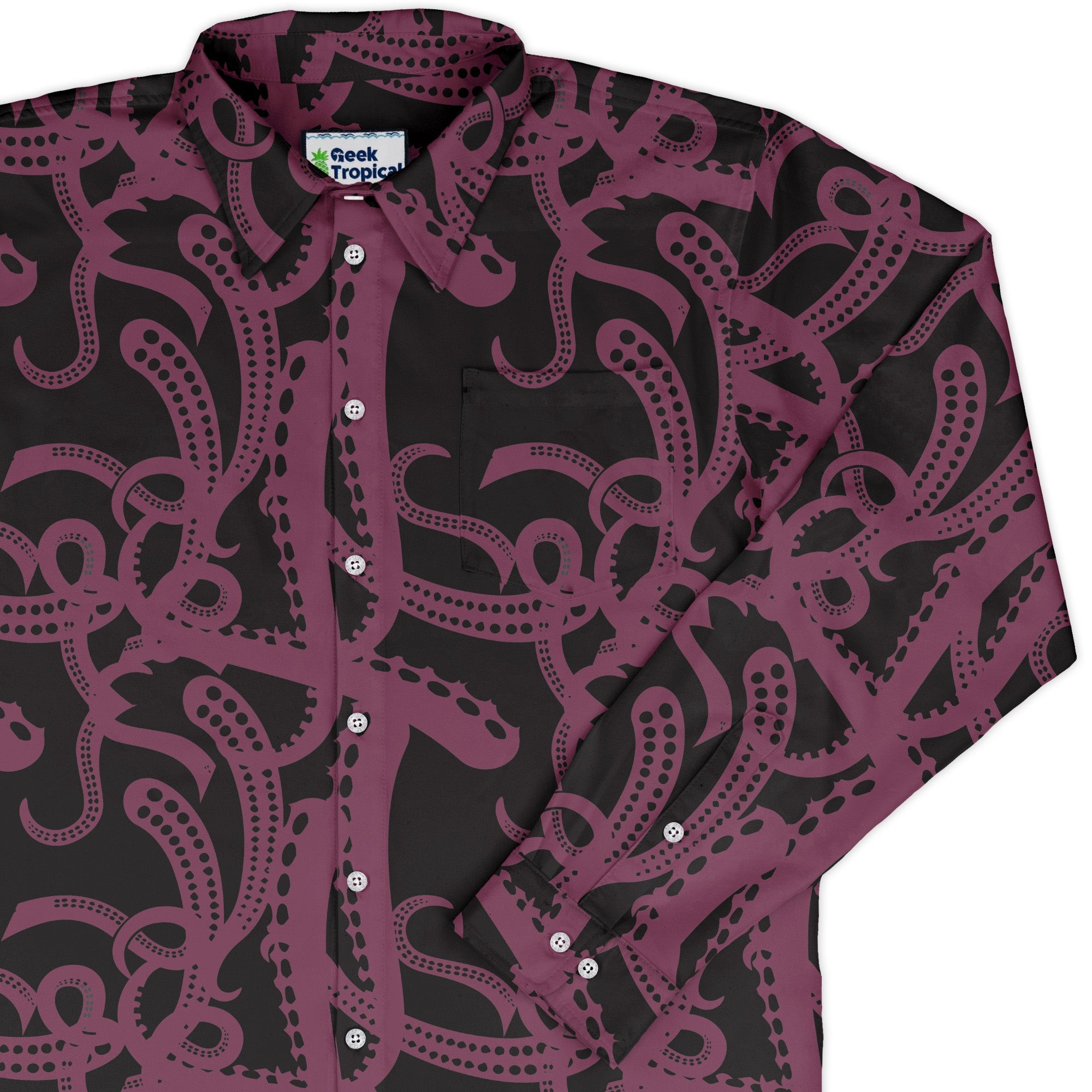 Tentacles of Cthulhu Long Sleeve Button Up Shirt