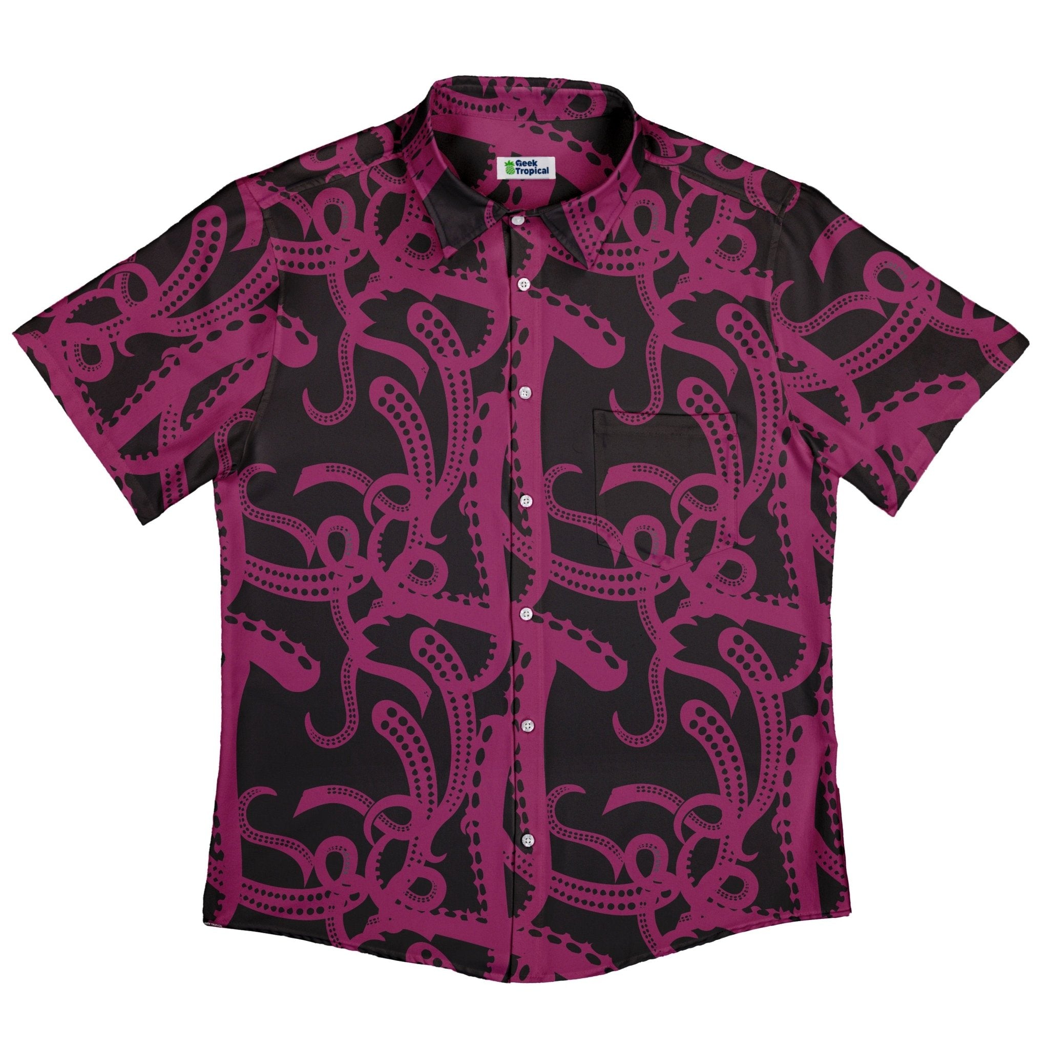 Tentacles of Cthulhu Button Up Shirt - adult sizing - Design by Heather Davenport - Fantasy Prints