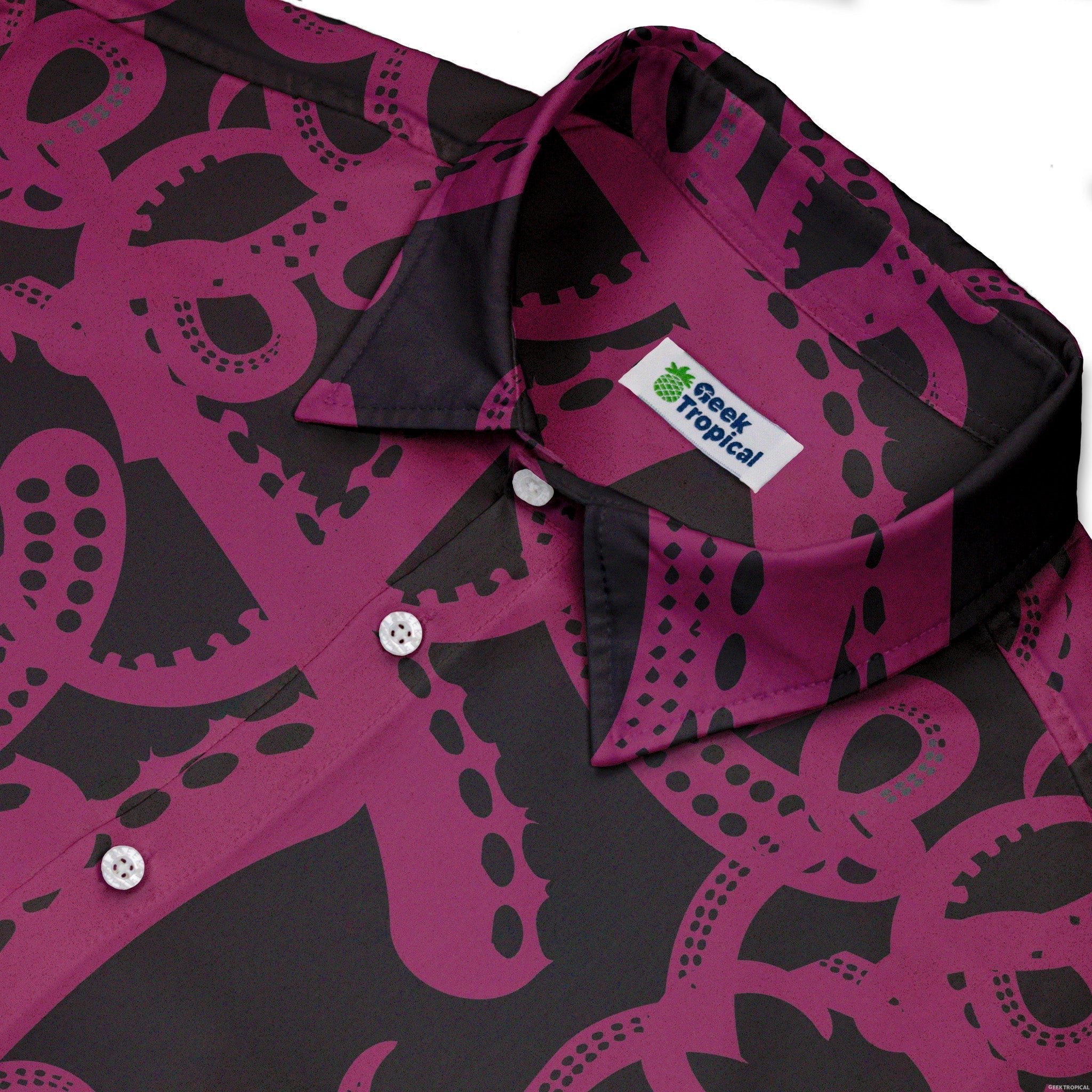 Ready - to - Ship Tentacles of Cthulhu Button Up Shirt Geek Nerd adult sizing Design by Heather Davenport Fantasy Prints