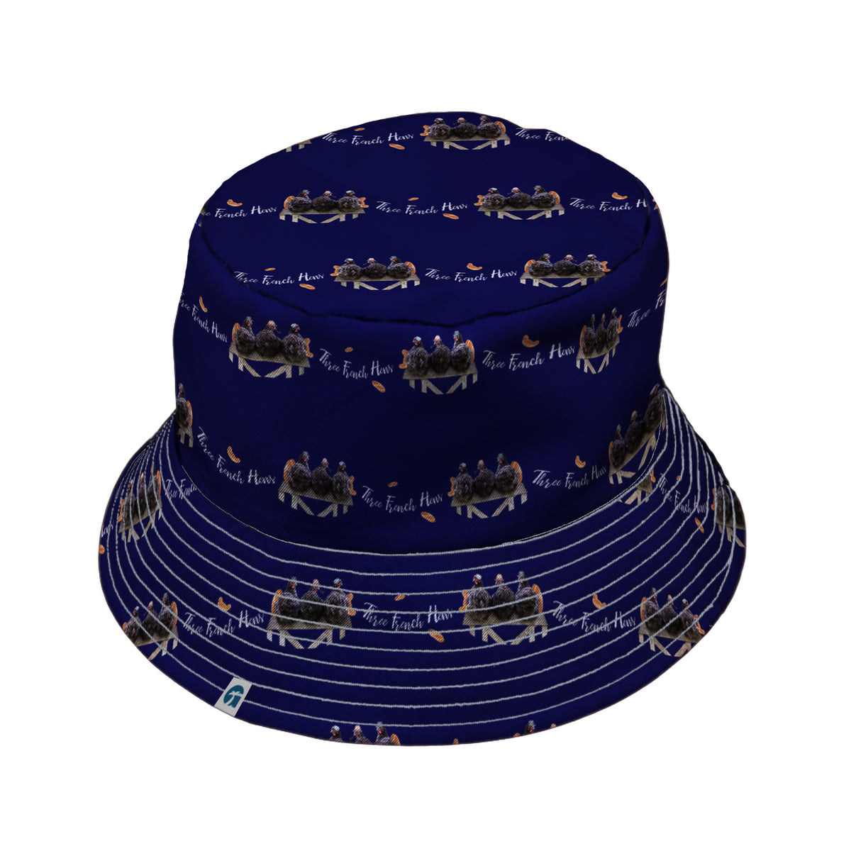 The French Hen Club Bucket Hat Gray Stitching