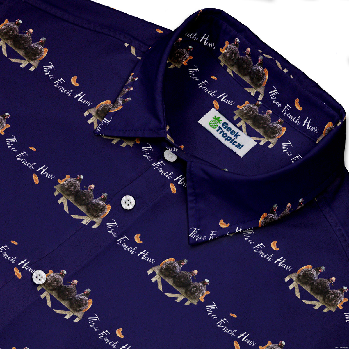 The French Hen Club Button Up Shirt Neck