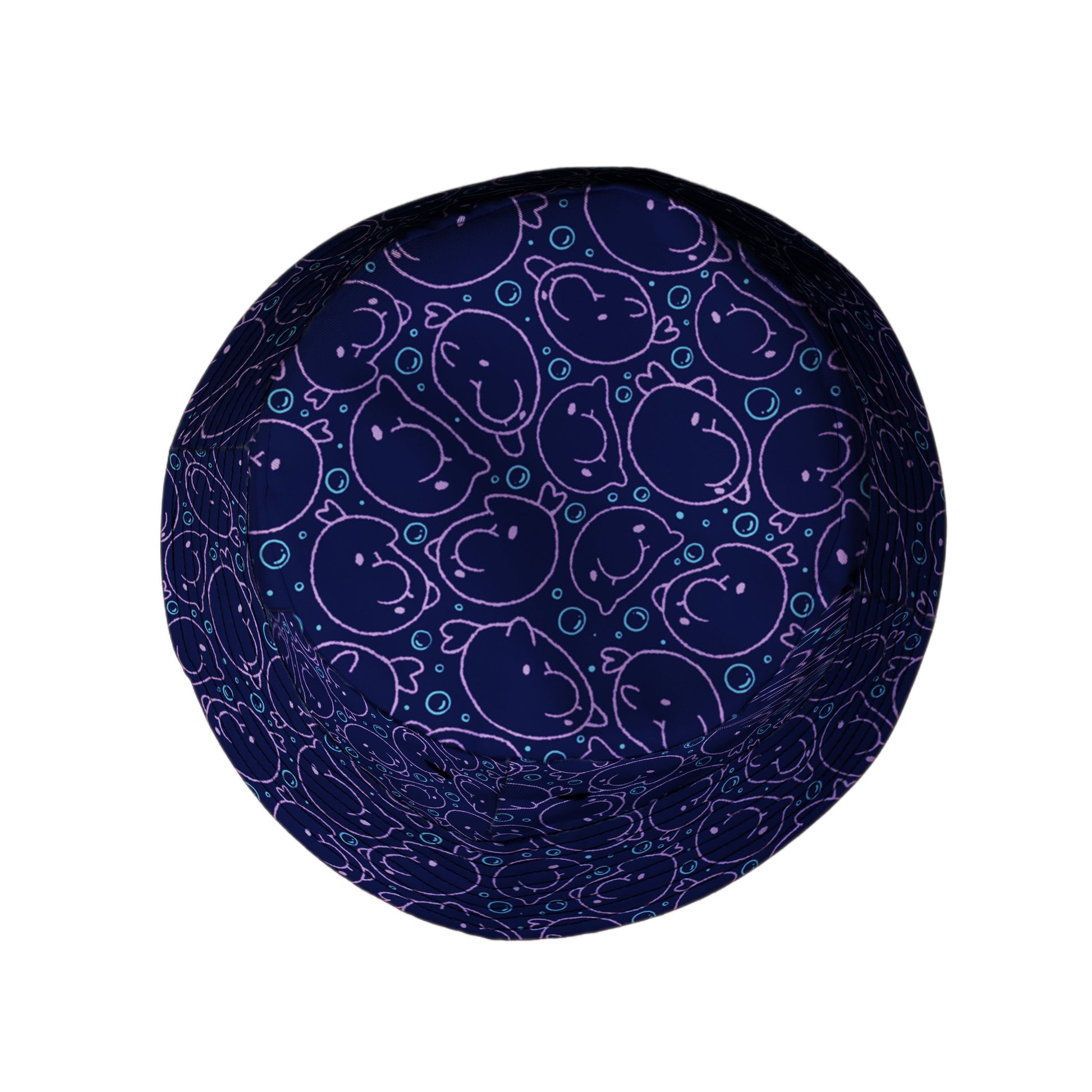 TheBlob Pink Blue Bucket Hat Top View